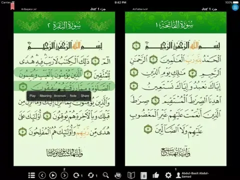 Captures d'écran de Quran Tajweed with Tafseer and Audio القرآن الكريم مصحف iPad 