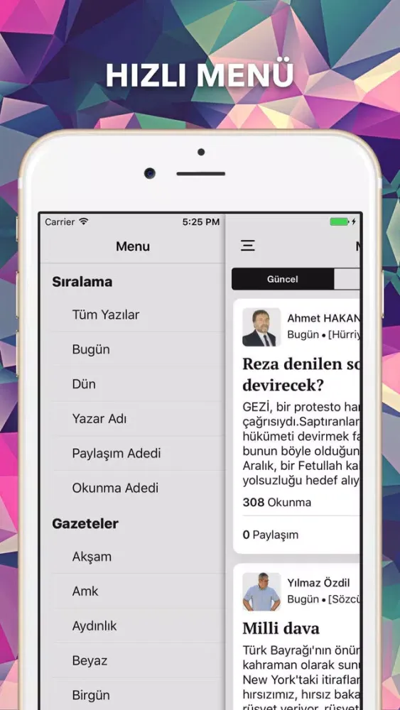تصاویر Makale App - Köşe Yazıları