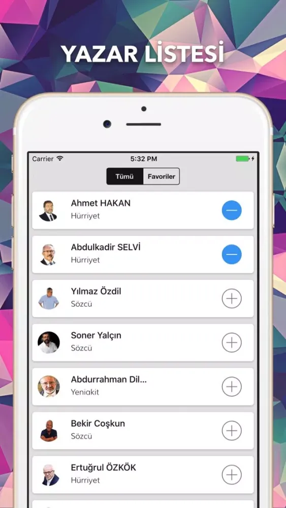 تصاویر Makale App - Köşe Yazıları