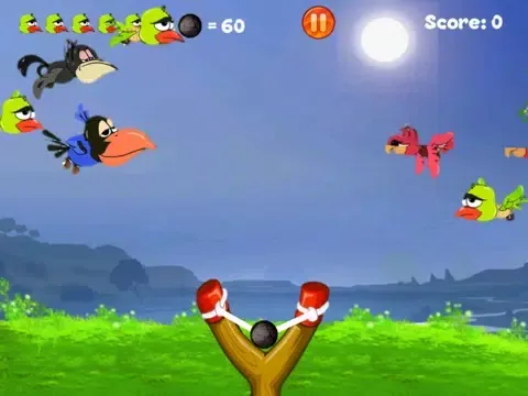 Capturas de pantalla de Angry Flappy Slingshot Bird Prey Safari: Pull Sling to Shoot Eagle,Robin,Parrot,Turkey, Owl & Toucan Flyer iPad 