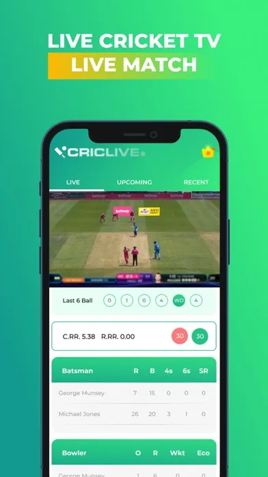 Capturas de pantalla de Smartcric - HD Live Cricket TV