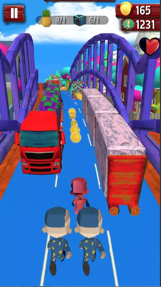Captures d'écran de Super Hero Spider Running Man!
