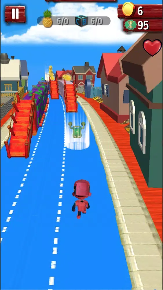Captures d'écran de Super Hero Spider Running Man!