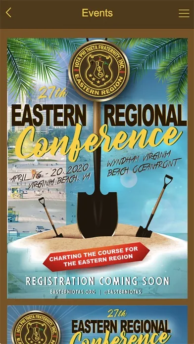 Ảnh chụp màn hình của Iota Phi Theta Eastern Region