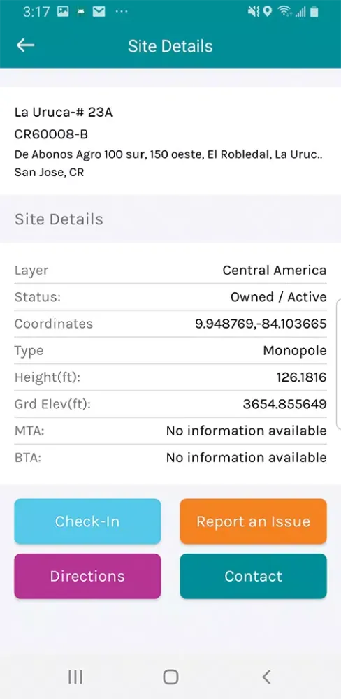 Screenshot di SBA Sites Connect