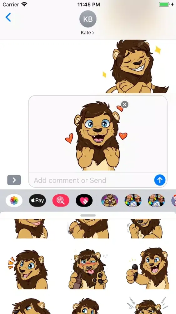 Lion Adorable pack stickers Screenshots