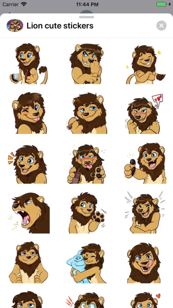 Lion Adorable pack stickers Screenshots