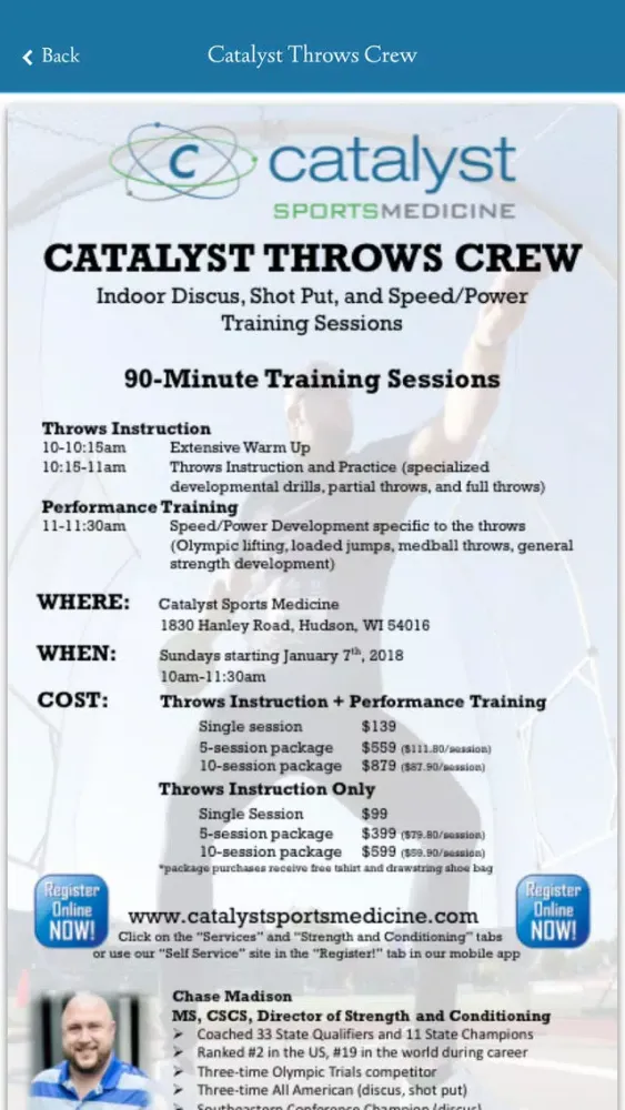Catalyst Performance Training Screenshots