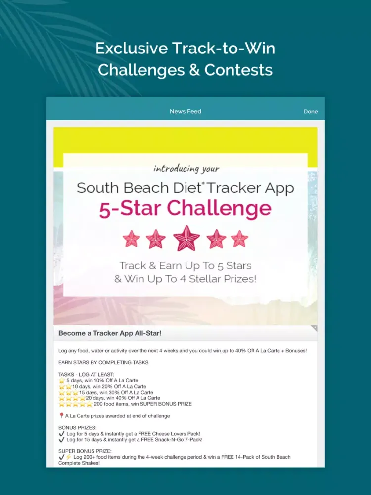 South Beach Diet Tracker iPad  Screenshots