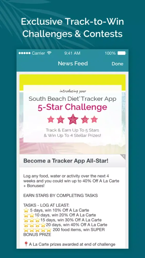 South Beach Diet Tracker Screenshots