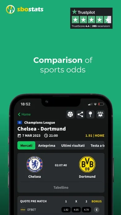 Sbostats: live, stats and odds स्क्रीनशॉट
