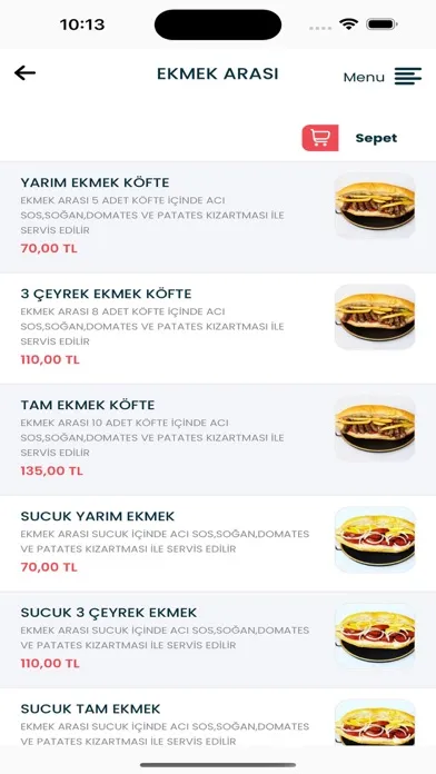 Capturas de tela do Bursa İnegöl Köftecisi Beykent