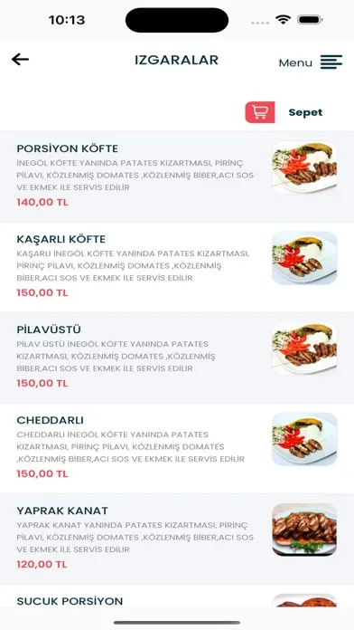 Capturas de tela do Bursa İnegöl Köftecisi Beykent