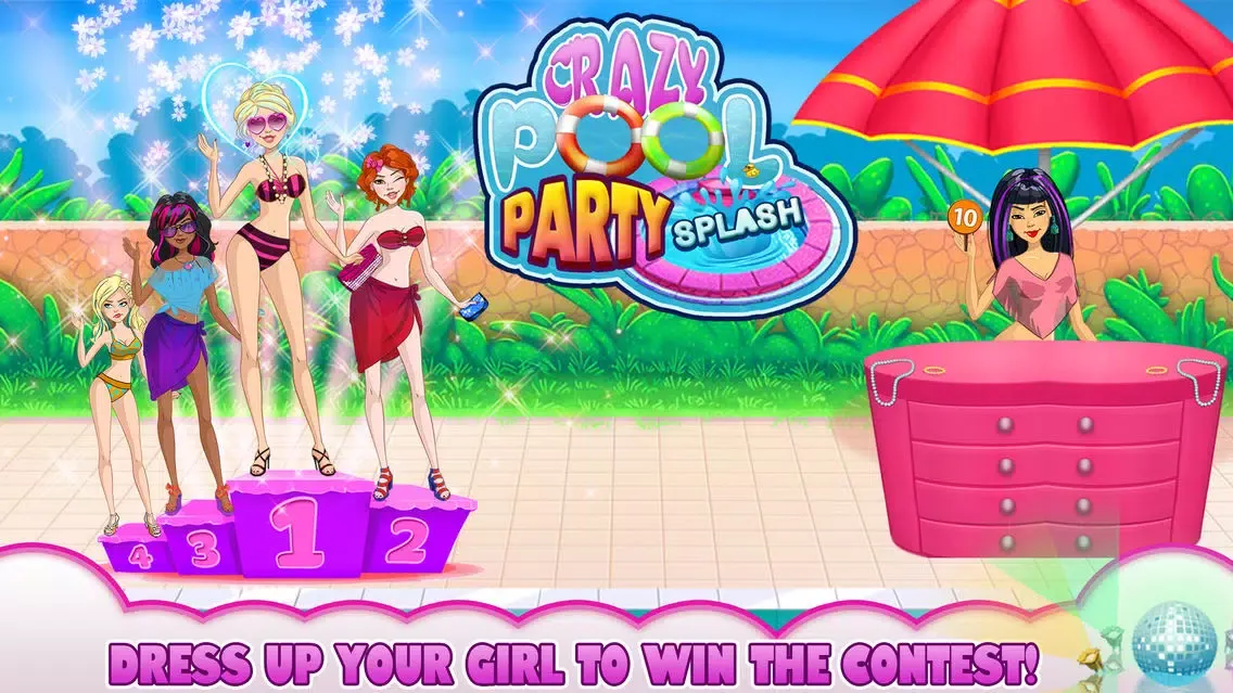 Tangkapan layar Pool Party Splash - Crazy Princess Swimming - VIP Girls Game