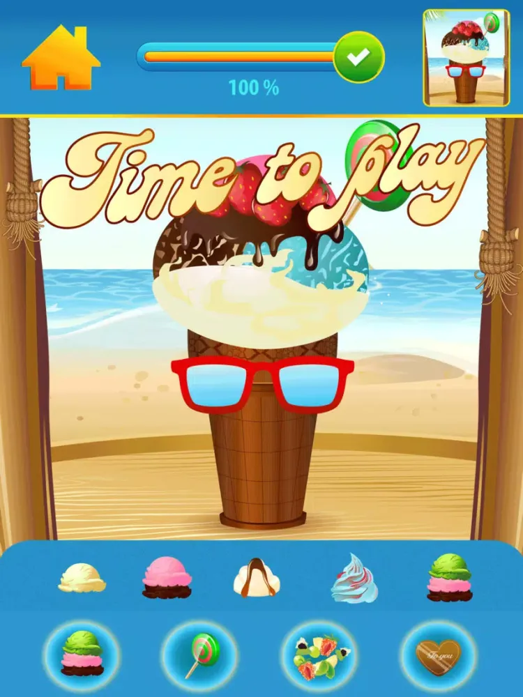 Captures d'écran de My Hello Little Heroes Draw and Copy Beach Game - Frozen Ice Cream Maker Puzzle - Free App iPad 