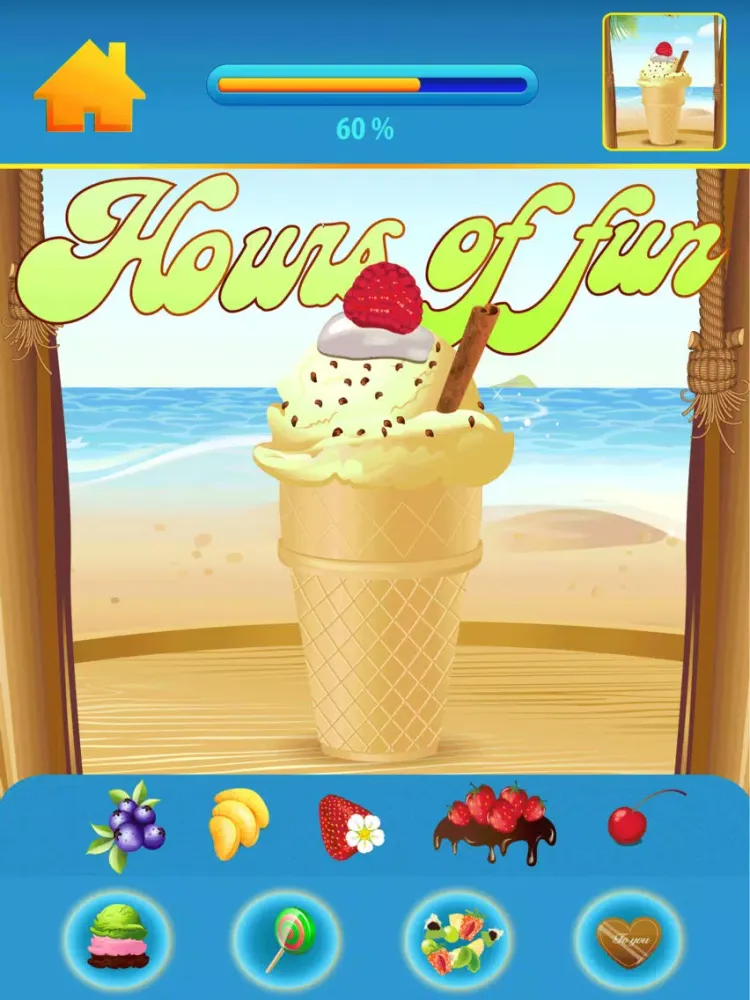 Captures d'écran de My Hello Little Heroes Draw and Copy Beach Game - Frozen Ice Cream Maker Puzzle - Free App iPad 