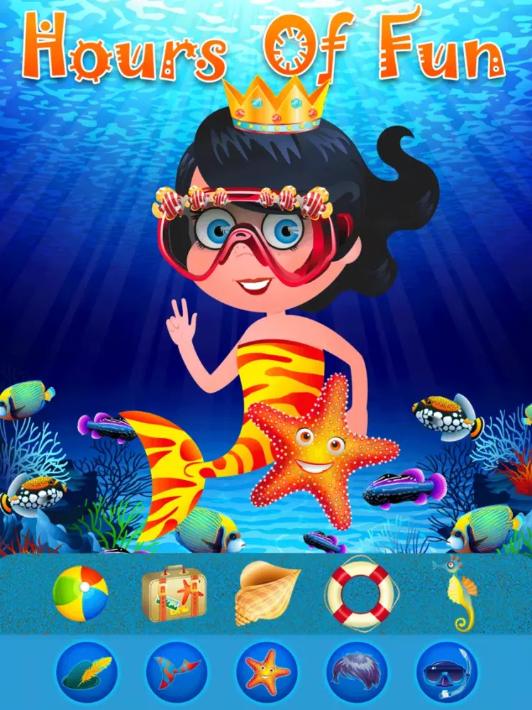 ภาพหน้าจอของ My Little Pop Princess Mermaid Fashion World Dress Up - The Sea Town Paradise Puzzle Game Edition iPad 