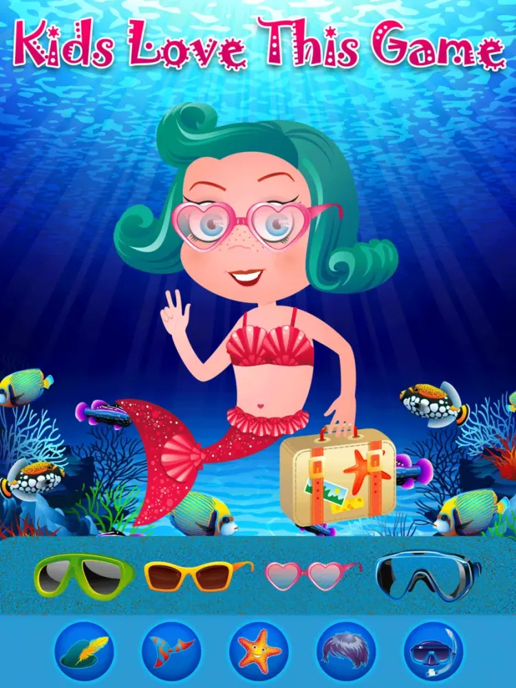 ภาพหน้าจอของ My Little Pop Princess Mermaid Fashion World Dress Up - The Sea Town Paradise Puzzle Game Edition iPad 