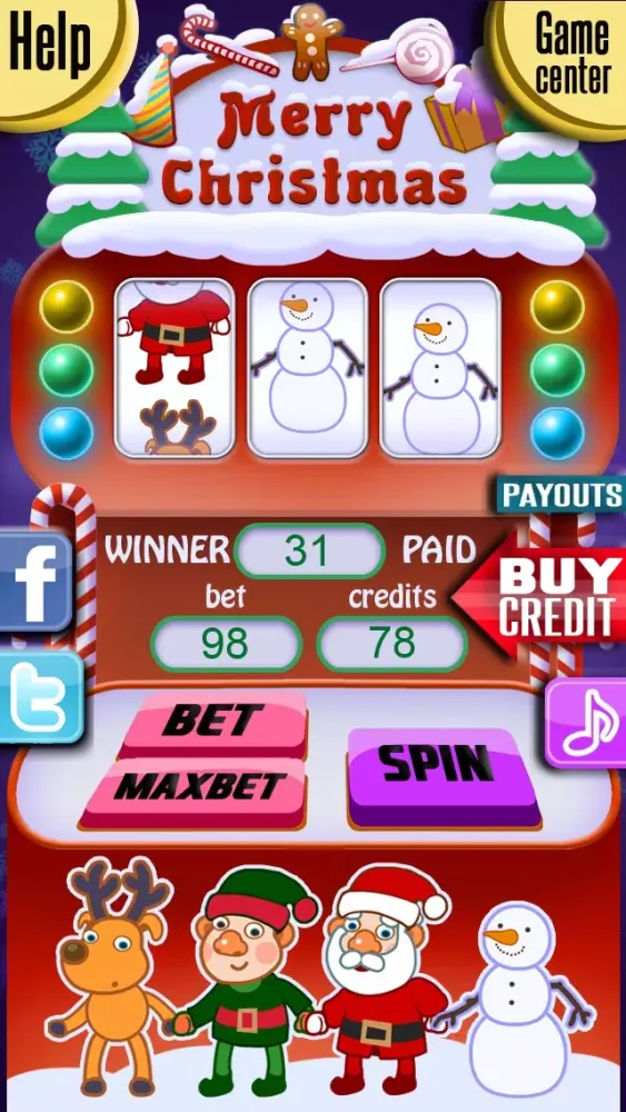 A Christmas / Xmas Holiday Casino Slot Game應用截圖