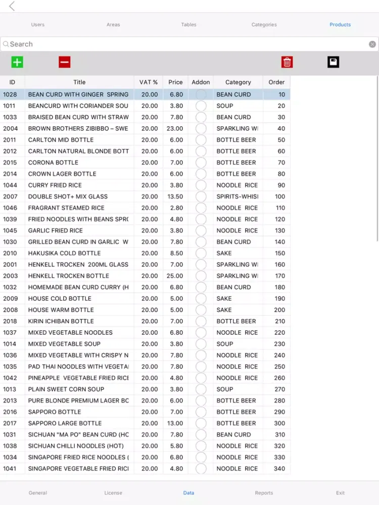 EMDI - POS Restaurant ordering iPad  Screenshots