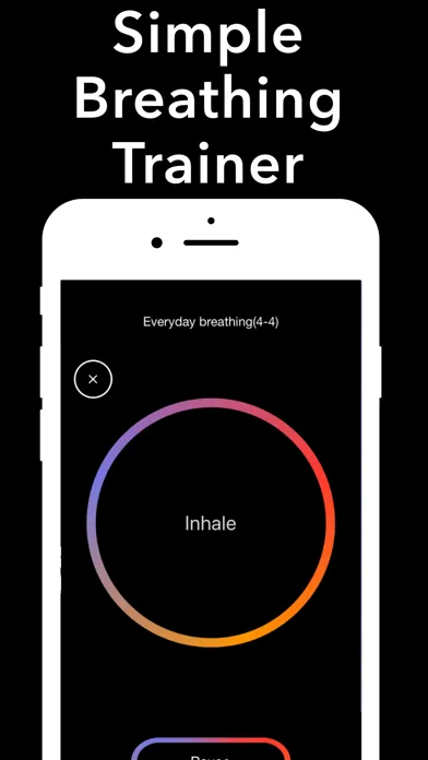 Capturas de tela do Paced breathing exercises zone