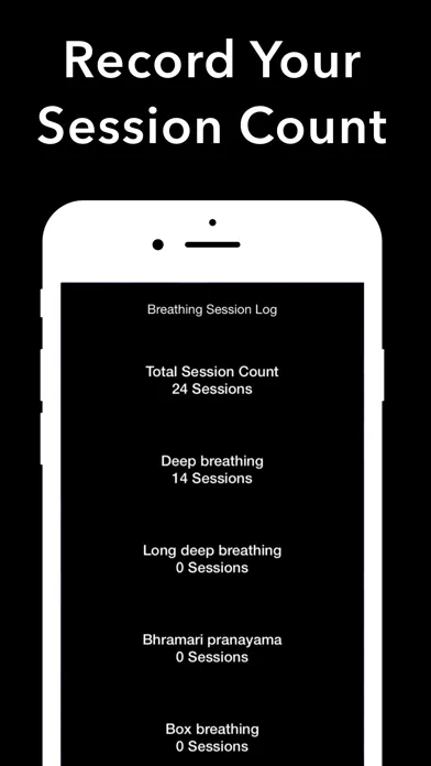 Capturas de tela do Paced breathing exercises zone
