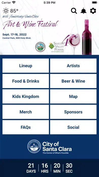 Santa Clara Art+Wine Festival スクリーンショット