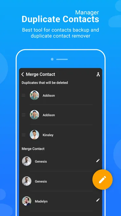 Tangkapan skrin My Contacts Backup + Transfer