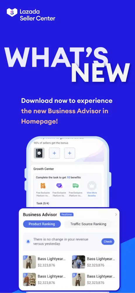 Capturas de pantalla de Lazada Seller Center
