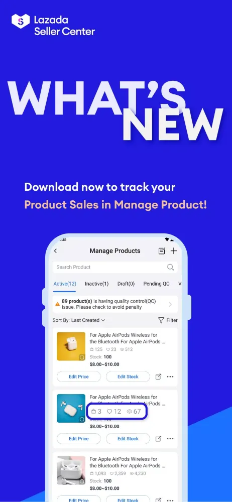 Capturas de pantalla de Lazada Seller Center