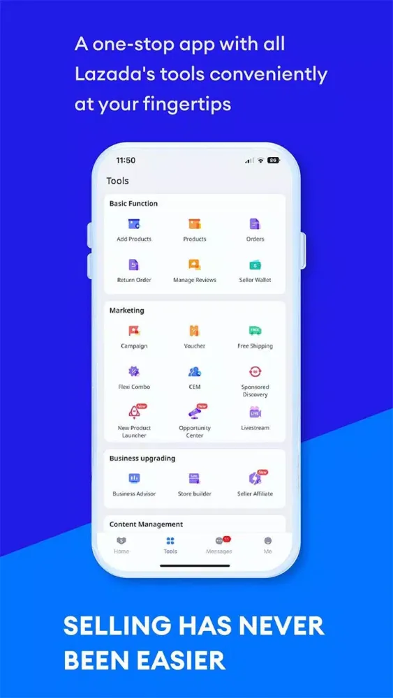 Capturas de pantalla de Lazada Seller Center
