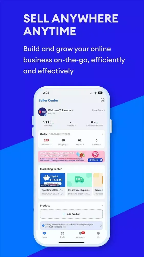Capturas de pantalla de Lazada Seller Center