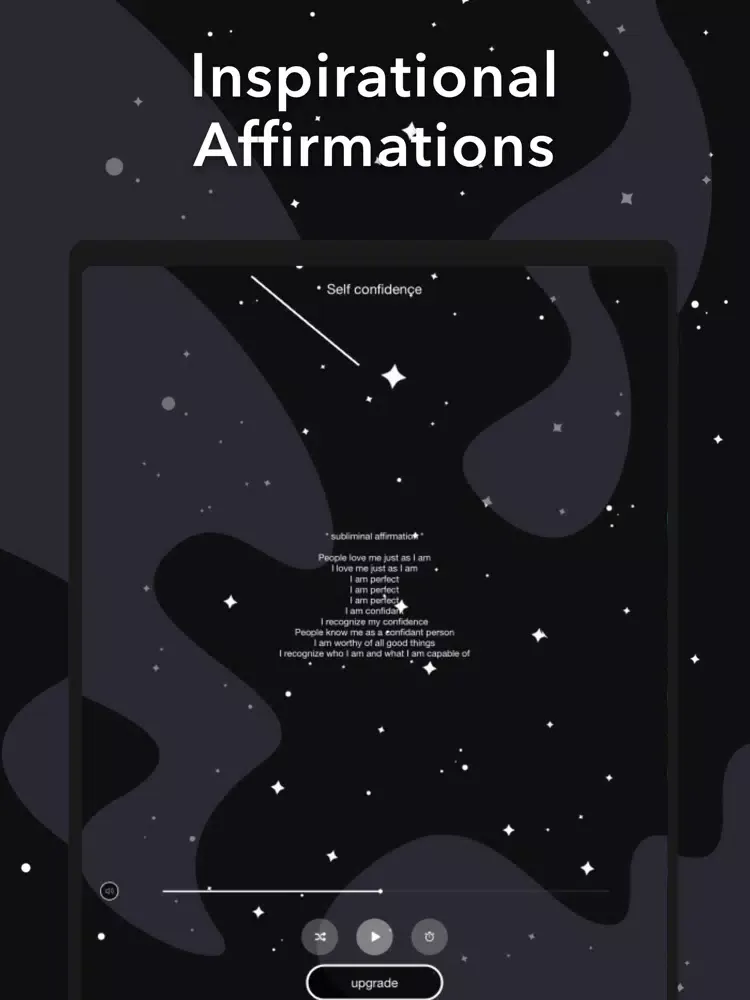 Capturas de tela do Subliminal Affirmations iPad 