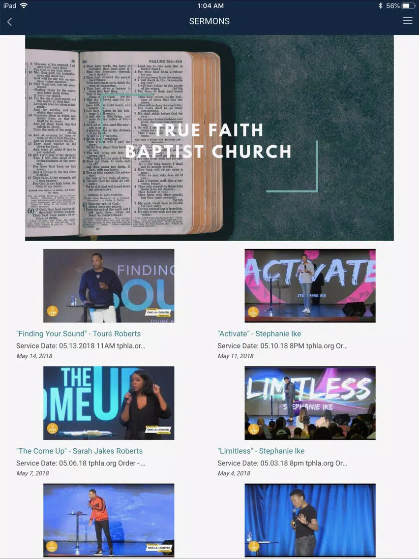 TRUE FAITH BAPTIST CHURCH iPad  स्क्रीनशॉट