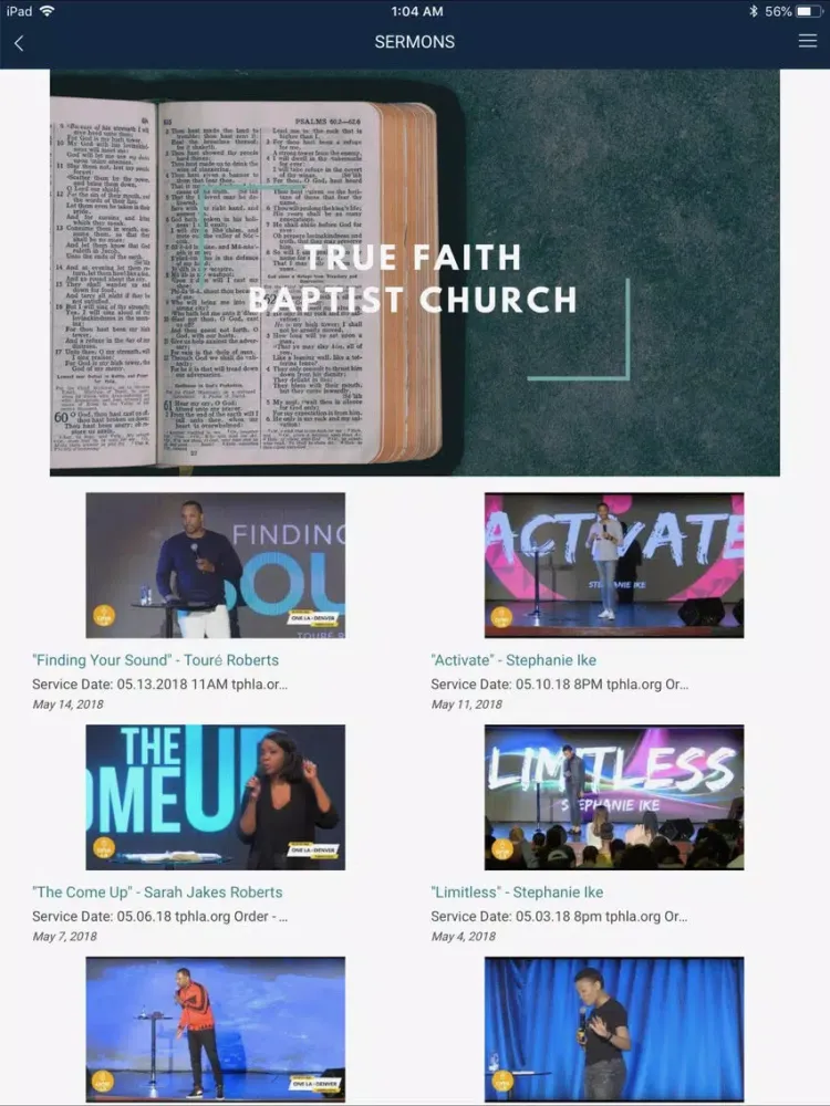 TRUE FAITH BAPTIST CHURCH iPad  स्क्रीनशॉट
