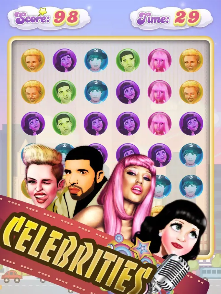 Celebrity Singer Face OFF Edition Crush Game iPad 应用截图
