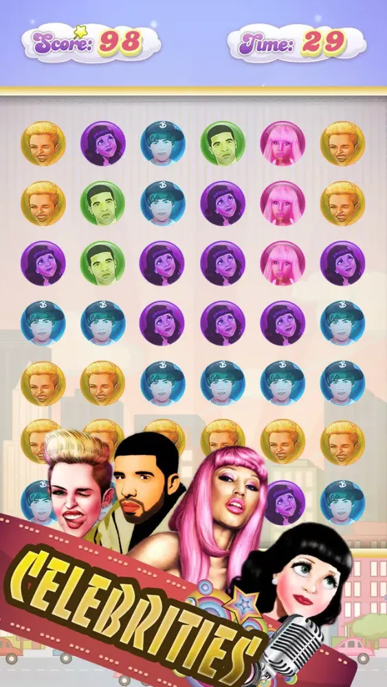 Celebrity Singer Face OFF Edition Crush Game应用截图