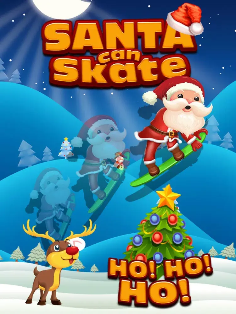 Santa can Skate on Christmas iPad  Screenshots