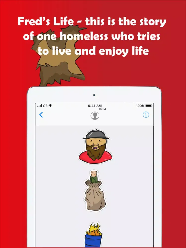 تصاویر Fred's Life - Sticker Pack iPad 