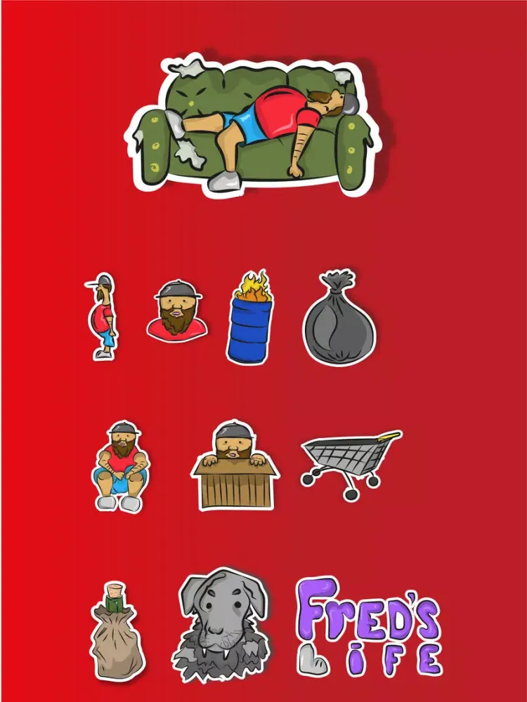 تصاویر Fred's Life - Sticker Pack iPad 
