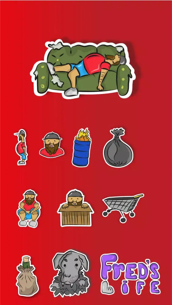 تصاویر Fred's Life - Sticker Pack
