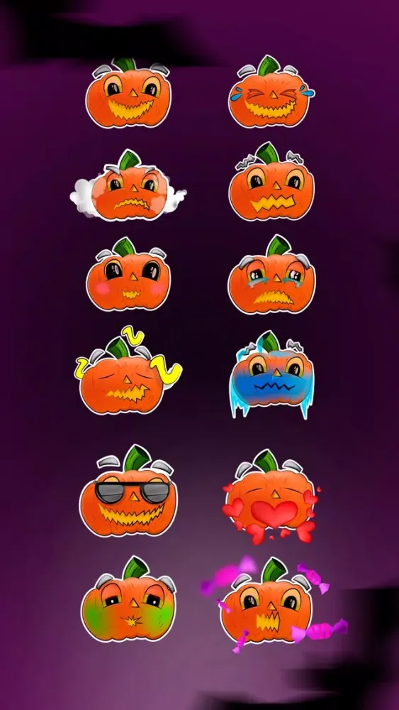 ภาพหน้าจอของ Halloween Pumpkins - Stickers