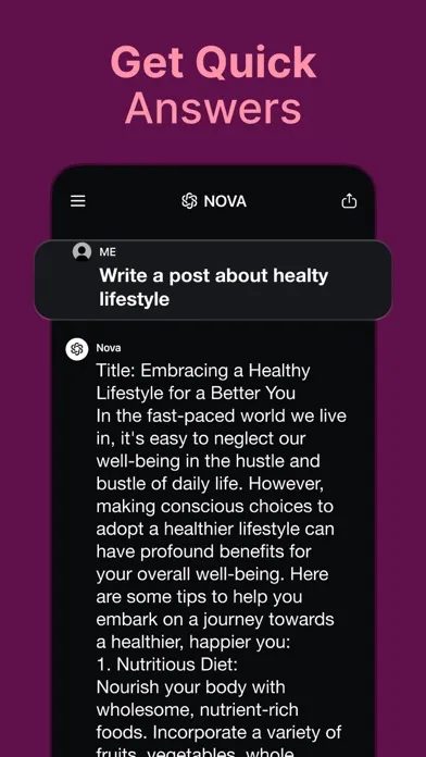 AI Chatbot - Nova স্ক্রিনশট