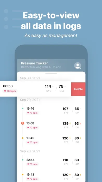 Capturas de pantalla de Blood Pressure Log ++