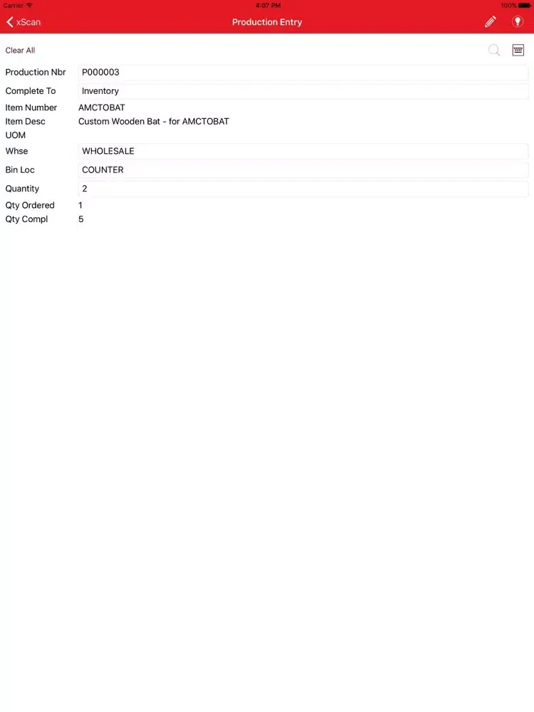 xScan for Acumatica iPad  Ekran Görüntüleri