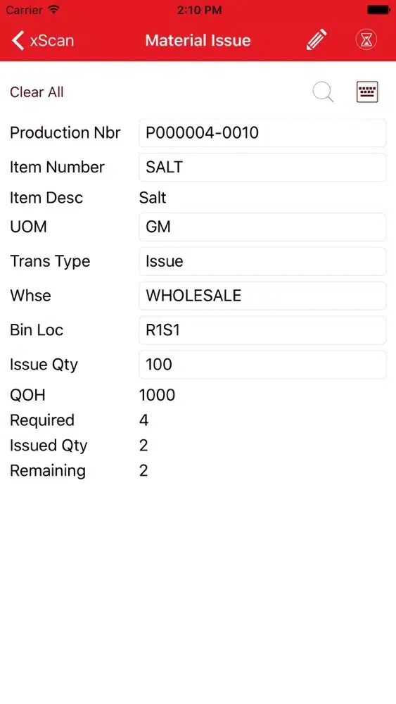 xScan for Acumatica Ekran Görüntüleri