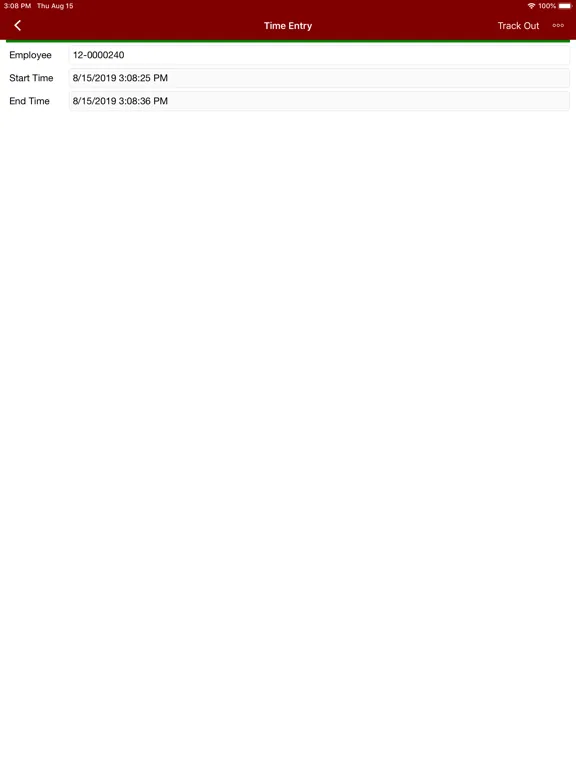 Ảnh chụp màn hình của Sage Shop Floor iPad 