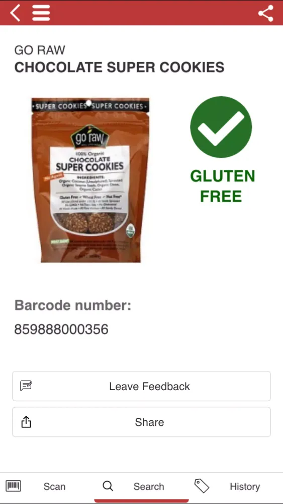 Screenshot di Gluten Free Scanner UK Coeliac