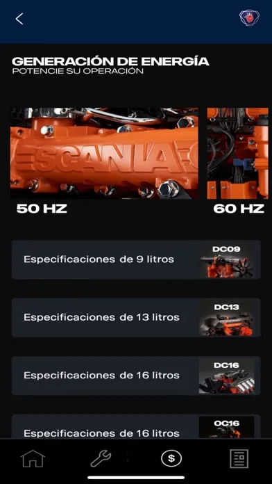 Ảnh chụp màn hình của Scania Marketing Tool