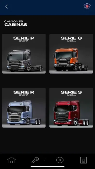 Ảnh chụp màn hình của Scania Marketing Tool